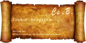 Csutor Brigitta névjegykártya