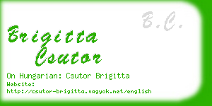 brigitta csutor business card